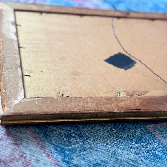 Vintage framed painting “The Contented Man” - Picture 8 of 10